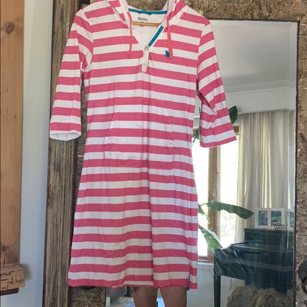 Hately striped hooded dress